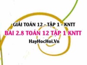 Bài 2.8 SGK Toán 12 tập 1 Kết nối tri thức